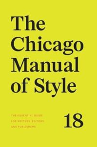 The Chicago Manual of Style 18th edition